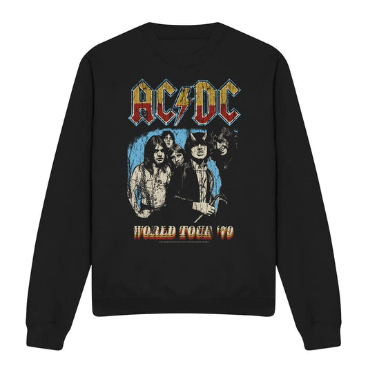 Black - Front - AC-DC Unisex Adult World Tour 79 Sweatshirt