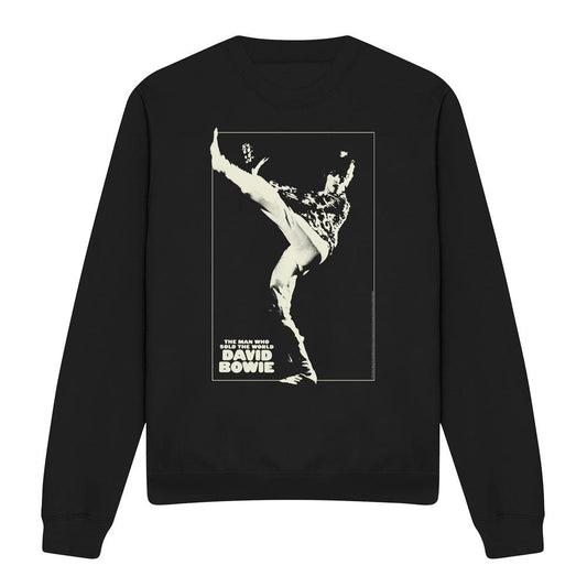 Black - Front - David Bowie Unisex Adult The Man Cover Sweatshirt