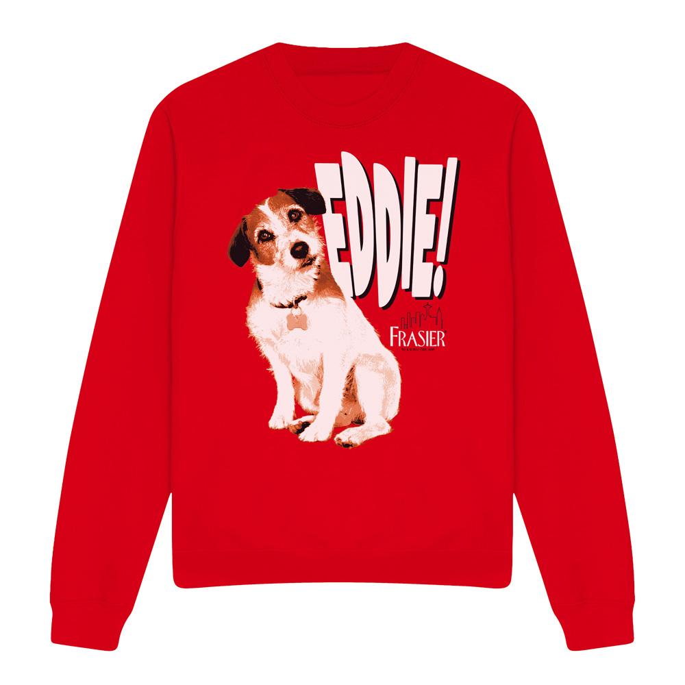 Red - Front - Frasier Unisex Adult Eddie Sweatshirt