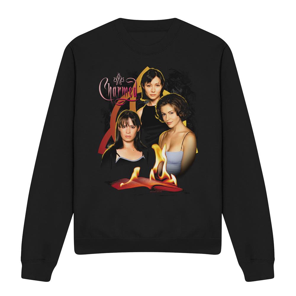 Black - Front - Charmed Unisex Adult Original Three Sweatshirt
