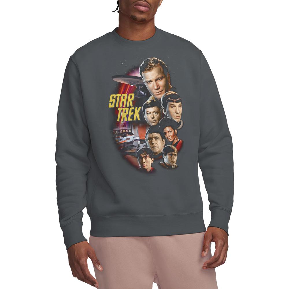 Charcoal - Lifestyle - Star Trek Unisex Adult Classic Crew Sweatshirt