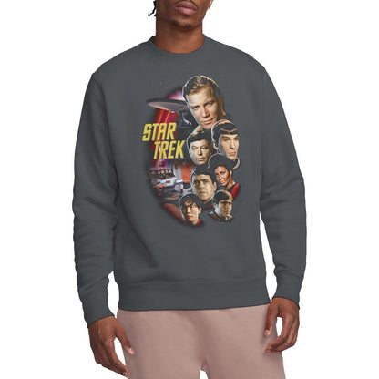 Charcoal - Lifestyle - Star Trek Unisex Adult Classic Crew Sweatshirt
