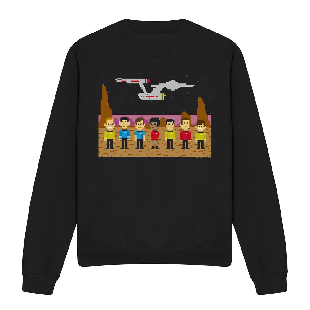 Black - Front - Star Trek Unisex Adult The Original Series Trexel Crew Sweatshirt