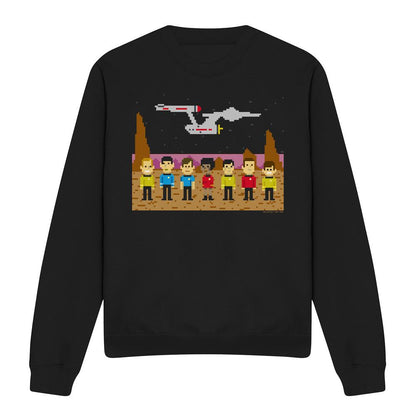 Black - Front - Star Trek Unisex Adult The Original Series Trexel Crew Sweatshirt