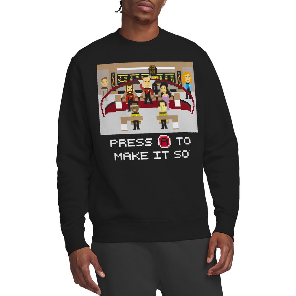 Black - Lifestyle - Star Trek Unisex Adult Make It So Pixel Sweatshirt