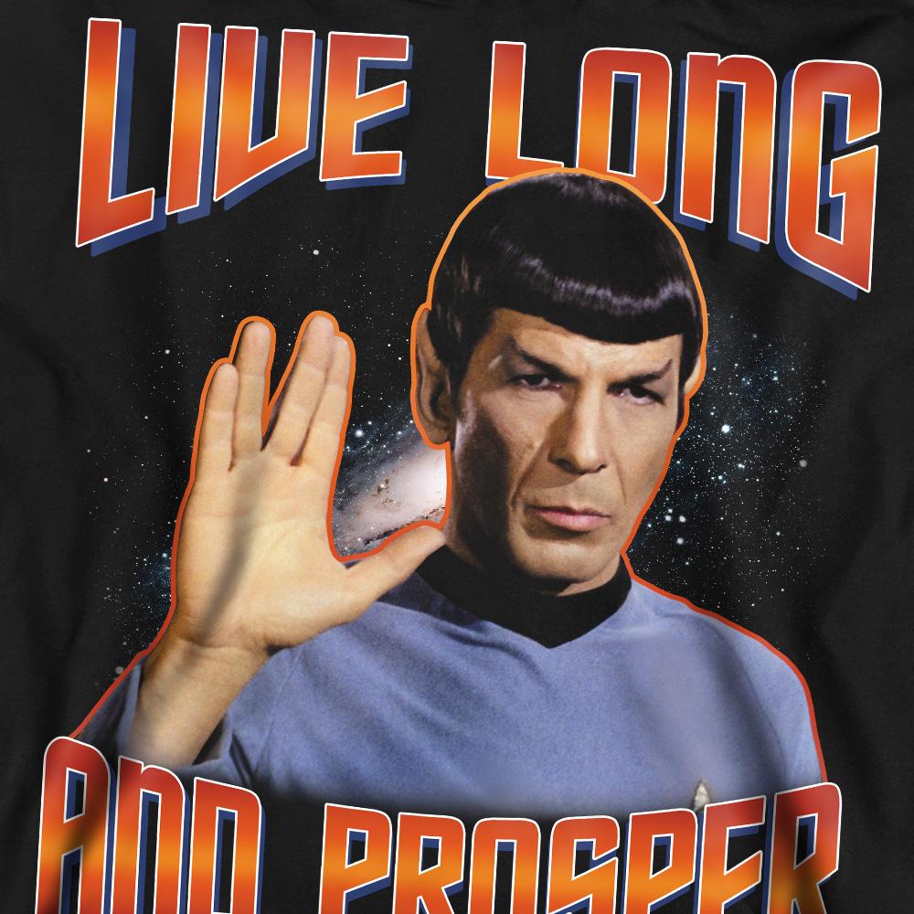 Black - Pack Shot - Star Trek Unisex Adult Original Live Long and Prosper Sweatshirt