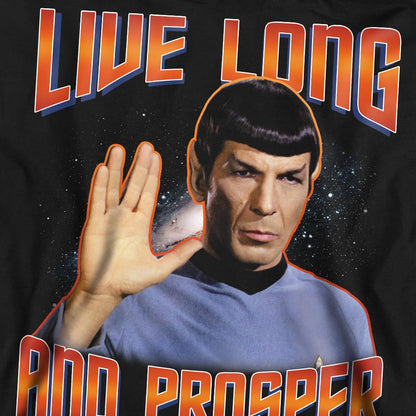 Black - Pack Shot - Star Trek Unisex Adult Original Live Long and Prosper Sweatshirt