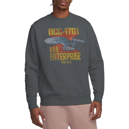 Charcoal - Lifestyle - Star Trek Unisex Adult NCC-1701 Sweatshirt
