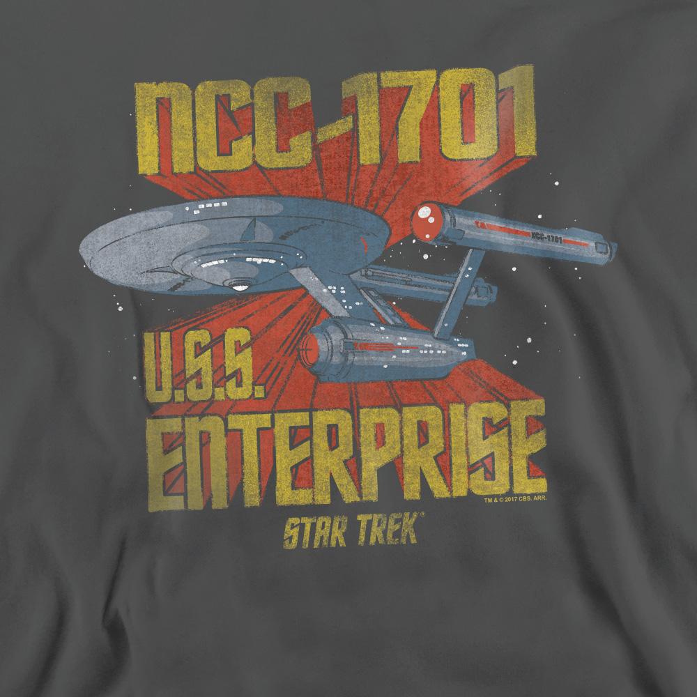 Charcoal - Pack Shot - Star Trek Unisex Adult NCC-1701 Sweatshirt