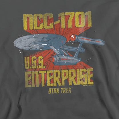 Charcoal - Pack Shot - Star Trek Unisex Adult NCC-1701 Sweatshirt