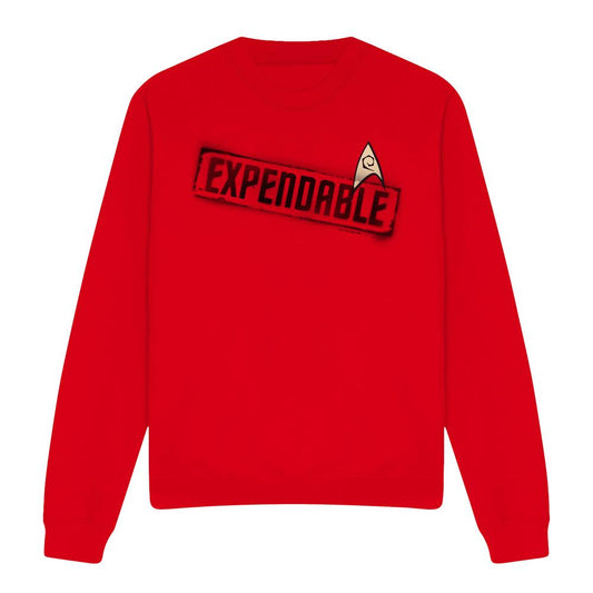 Red - Front - Star Trek Unisex Adult Expendable Sweatshirt