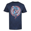 Vintage Navy - Front - Captain America Mens Shield Charge T-Shirt