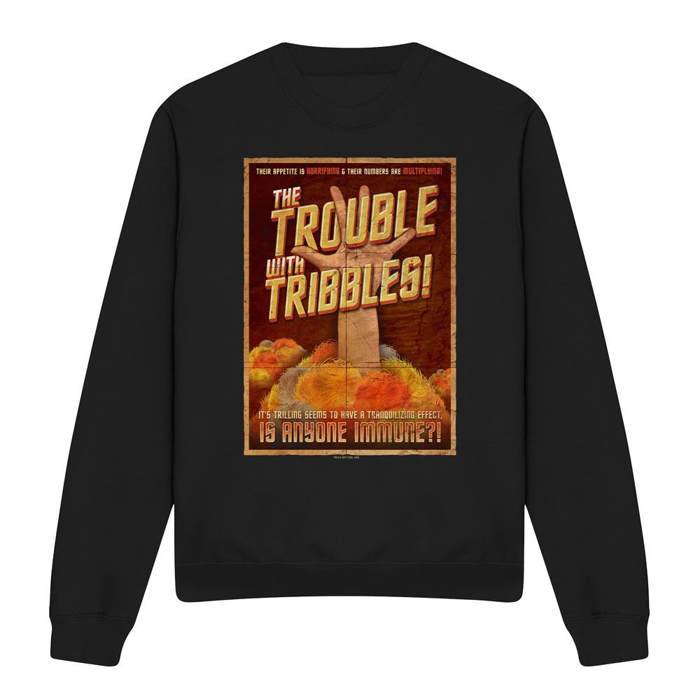 Black - Front - Star Trek Unisex Adult Tribbles: The Movie Sweatshirt