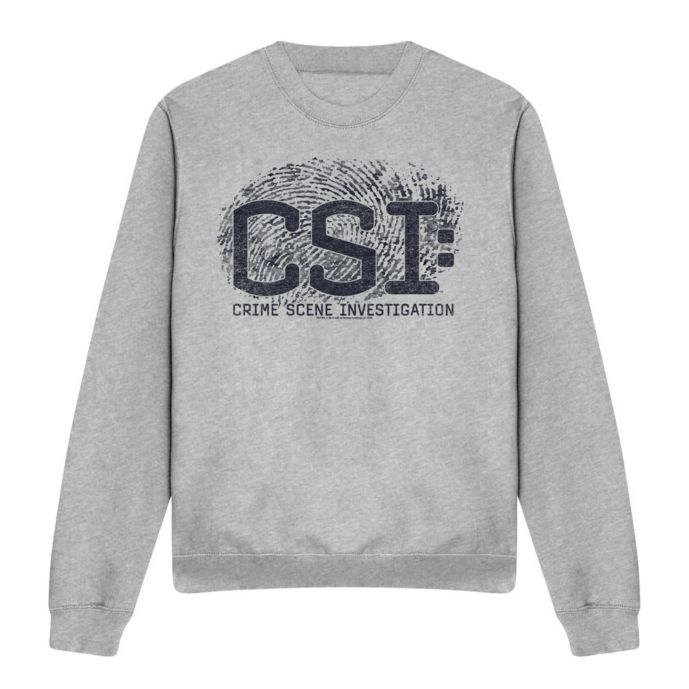 Sport Heather - Front - CSI Unisex Adult Distressed Logo Sweatshirt