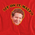 Red - Pack Shot - Happy Days Unisex Adult Sit on it Malph Sweatshirt