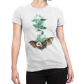 White - Side - Gremlins Womens-Ladies Gizmo Cropped Boxy T-Shirt