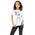 White - Lifestyle - Disney Womens-Ladies California Mickey Mouse Vintage T-Shirt