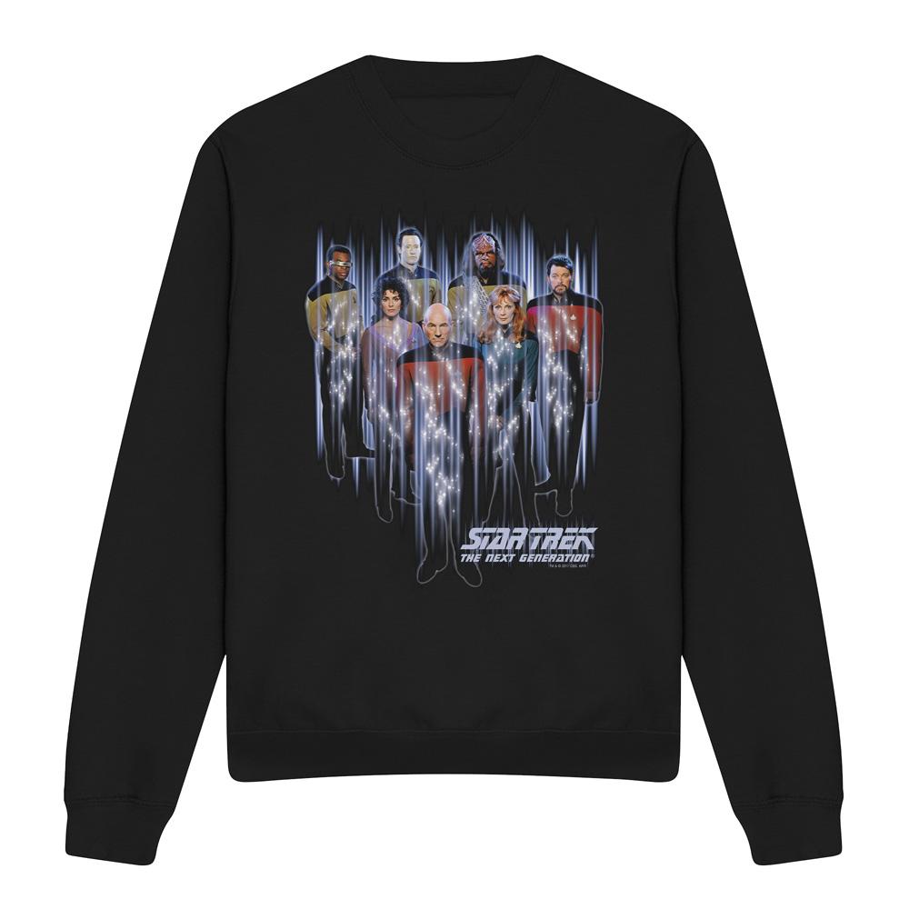 Black - Front - Star Trek Unisex Adult Beam Us Up Sweatshirt