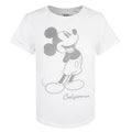 White - Front - Disney Womens-Ladies California Mickey Mouse Vintage T-Shirt