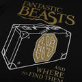 Black-Gold - Side - Fantastic Beasts And Where To Find Them Womens-Ladies Suitcase Nightie