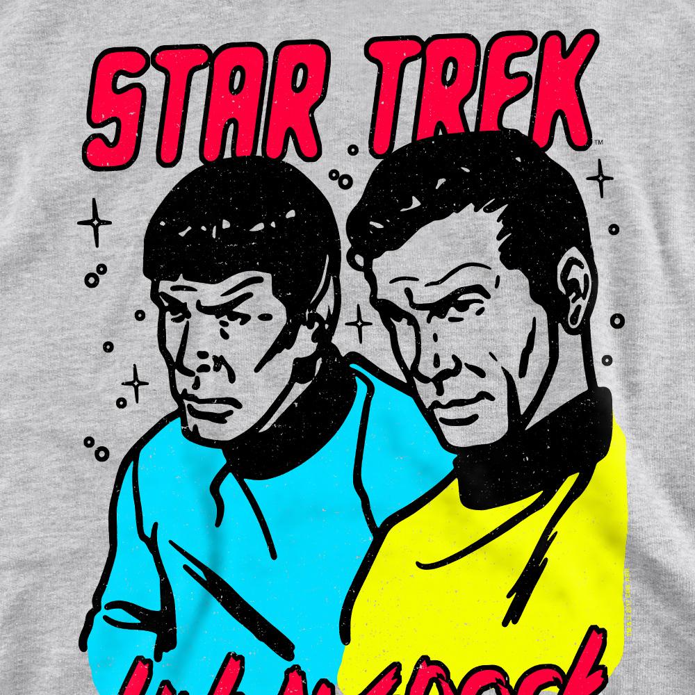 Sport Heather - Pack Shot - Star Trek Unisex Adult Kirk & Spock Sweatshirt