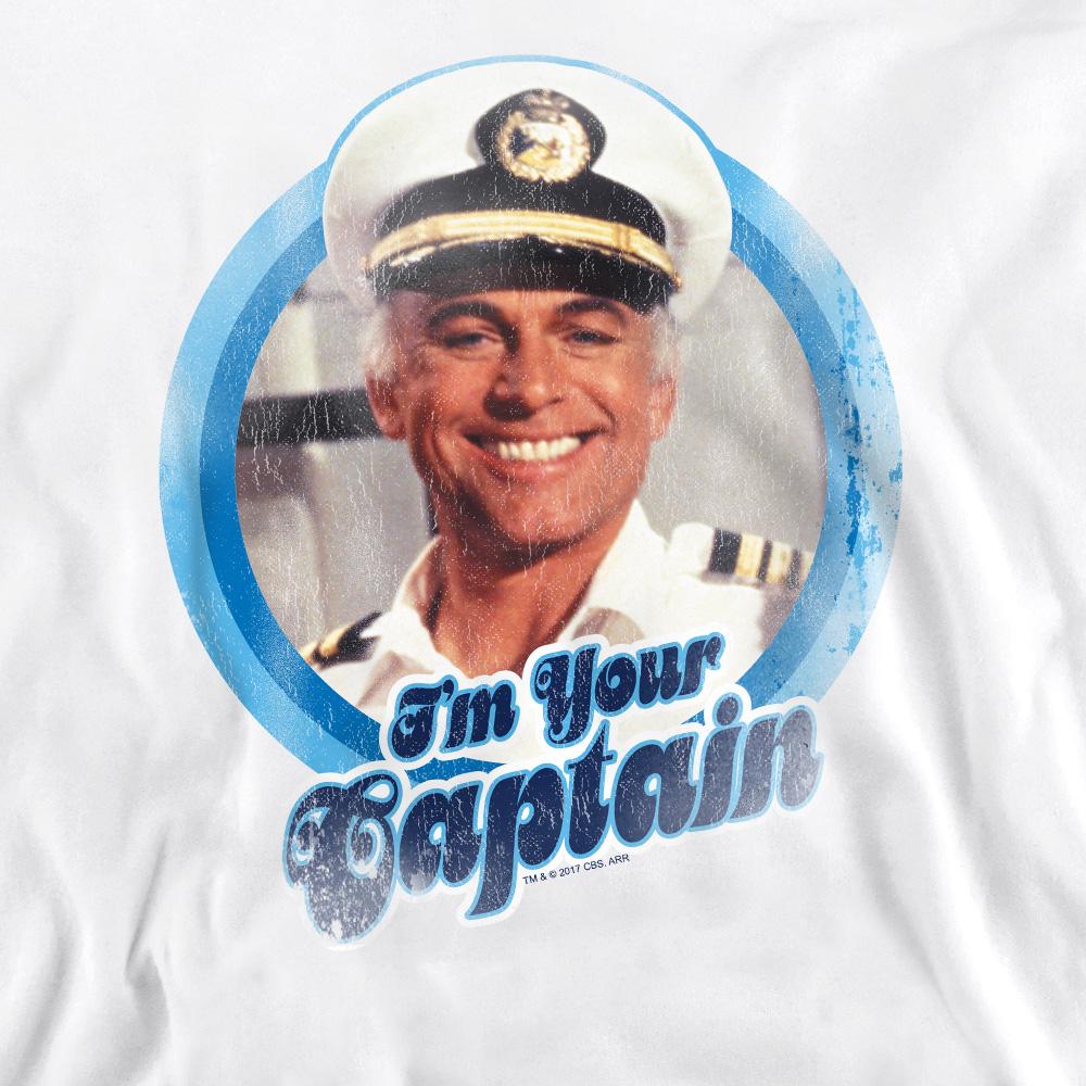 White - Pack Shot - The Love Boat Unisex Adult I´m Your Captain Sweatshirt
