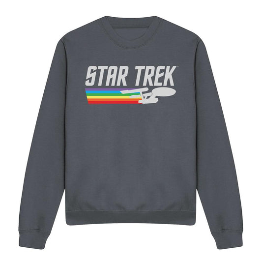 Charcoal - Front - Star Trek Unisex Adult Rainbow Trail Sweatshirt