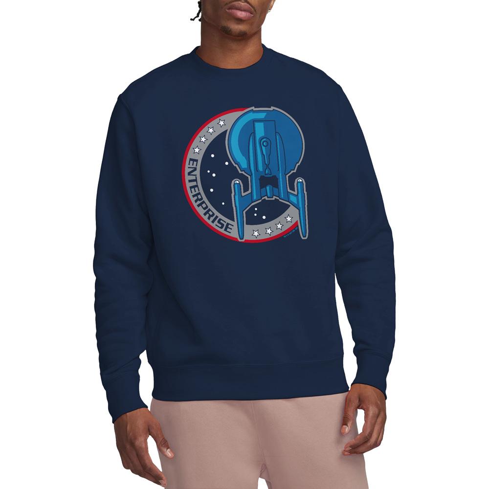 Navy - Lifestyle - Star Trek Unisex Adult Enterprise Patch Sweatshirt