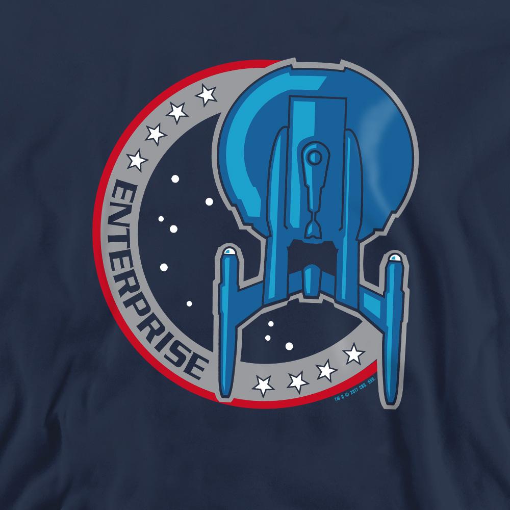 Navy - Pack Shot - Star Trek Unisex Adult Enterprise Patch Sweatshirt