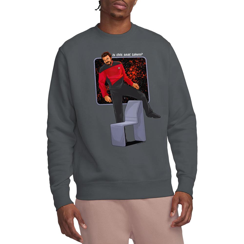Charcoal - Lifestyle - Star Trek Unisex Adult Is This Seat Taken Sweatshirt