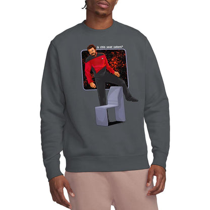 Charcoal - Lifestyle - Star Trek Unisex Adult Is This Seat Taken Sweatshirt