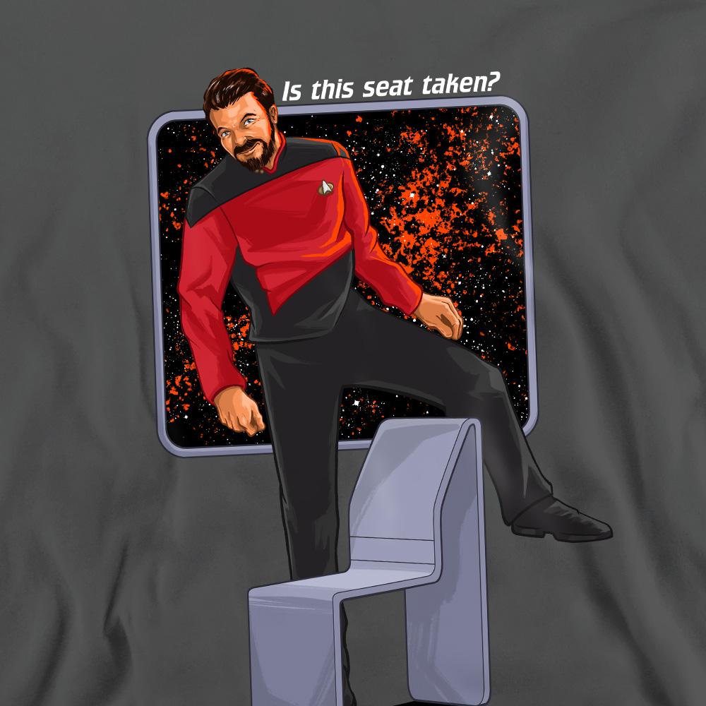 Charcoal - Pack Shot - Star Trek Unisex Adult Is This Seat Taken Sweatshirt