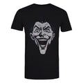Black - Front - The Joker Mens Lines Cotton T-Shirt