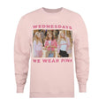 Pale Pink - Front - Mean Girls Womens-Ladies Pink Wednesdays Sweatshirt