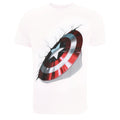White - Front - Captain America Mens Shield T-Shirt