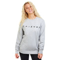 Heather Grey - Side - Friends Womens-Ladies Logo Sweatshirt