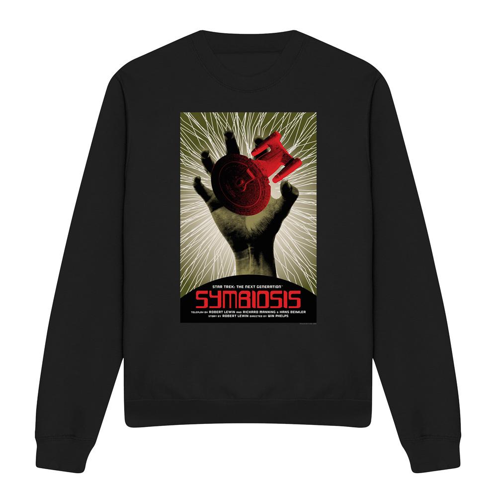 Black - Front - Star Trek Unisex Adult The Next Generation Season 1 Episode 22 Sweatshirt