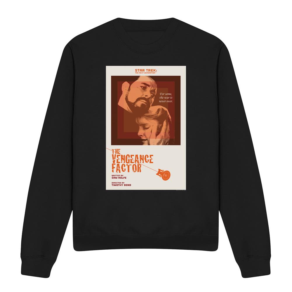 Black - Front - Star Trek Unisex Adult The Next Generation Season 3 Episode 9 Sweatshirt