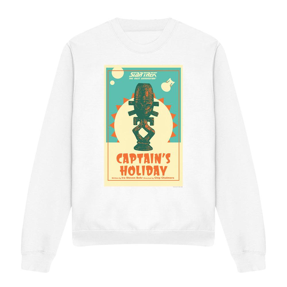 White - Front - Star Trek Unisex Adult The Next Generation Season 3 Episode 19 Sweatshirt