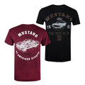 Navy-Grey - Front - Ford Mens Mustang T-Shirt (Pack of 2)