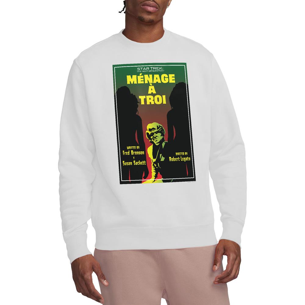 White - Lifestyle - Star Trek Unisex Adult The Next Generation Season 3 Episode 24 Sweatshirt