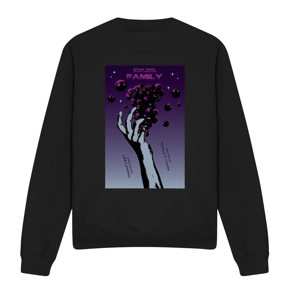 Black - Front - Star Trek Unisex Adult The Next Generation Season 4 Episode 2 Sweatshirt
