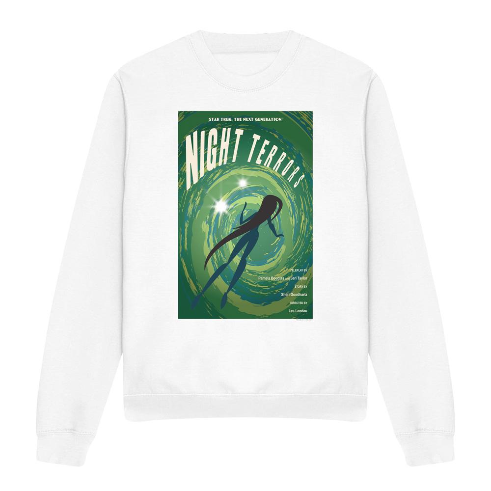 White - Front - Star Trek Unisex Adult The Next Generation Season 4 Episode 17 Sweatshirt
