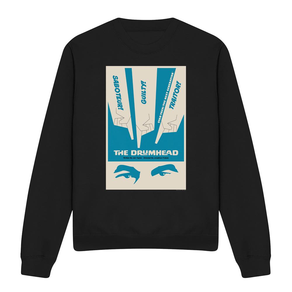 Black - Front - Star Trek Unisex Adult The Next Generation Season 4 Episode 21 Sweatshirt