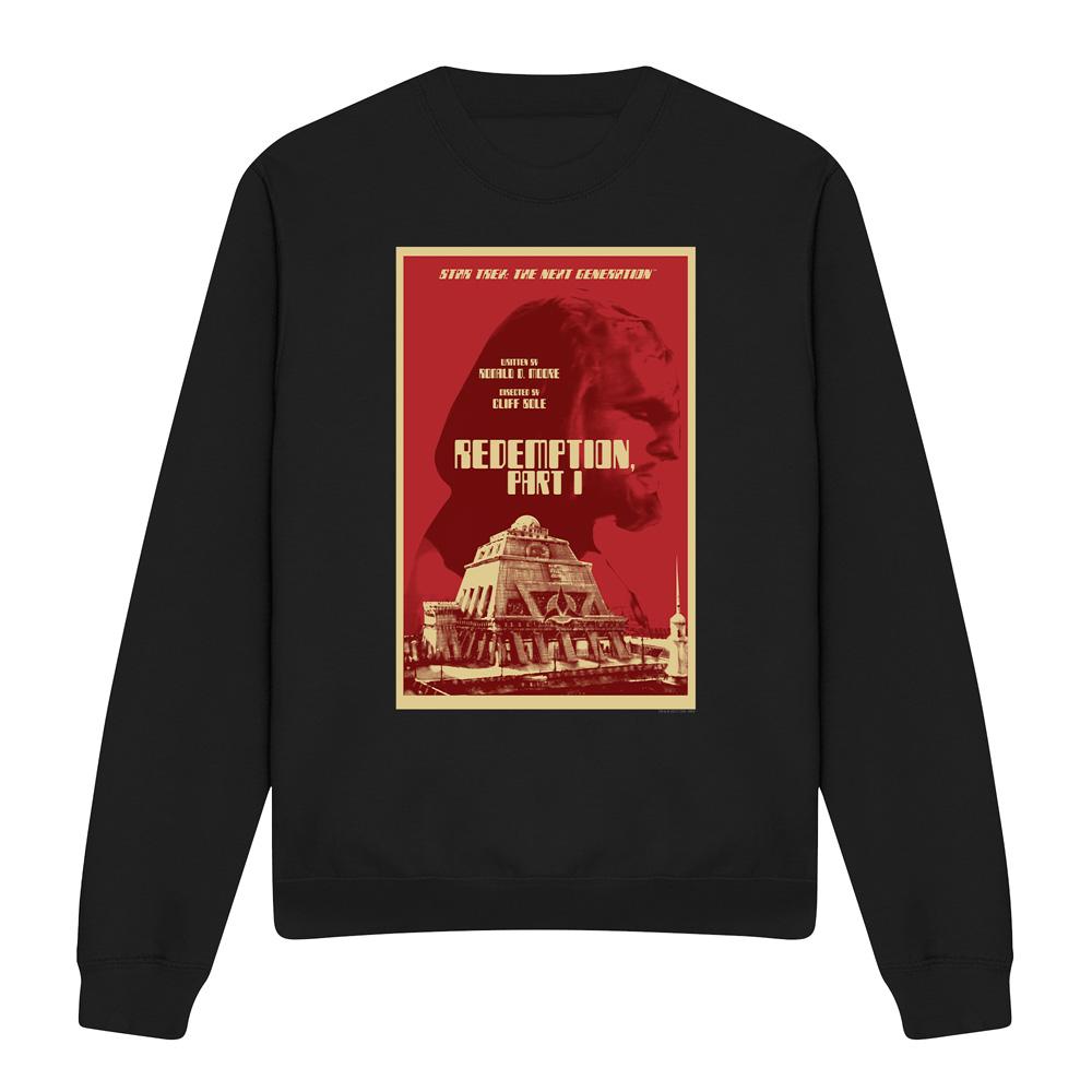 Black - Front - Star Trek Unisex Adult The Next Generation Season 4 Episode 26 Sweatshirt