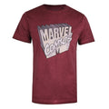 Vintage Burgundy - Front - Marvel Comics Mens 3D Logo Washed T-Shirt