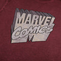 Vintage Burgundy - Side - Marvel Comics Mens 3D Logo Washed T-Shirt