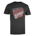 Vintage Black - Front - Marvel Comics Mens 3D Logo Washed T-Shirt