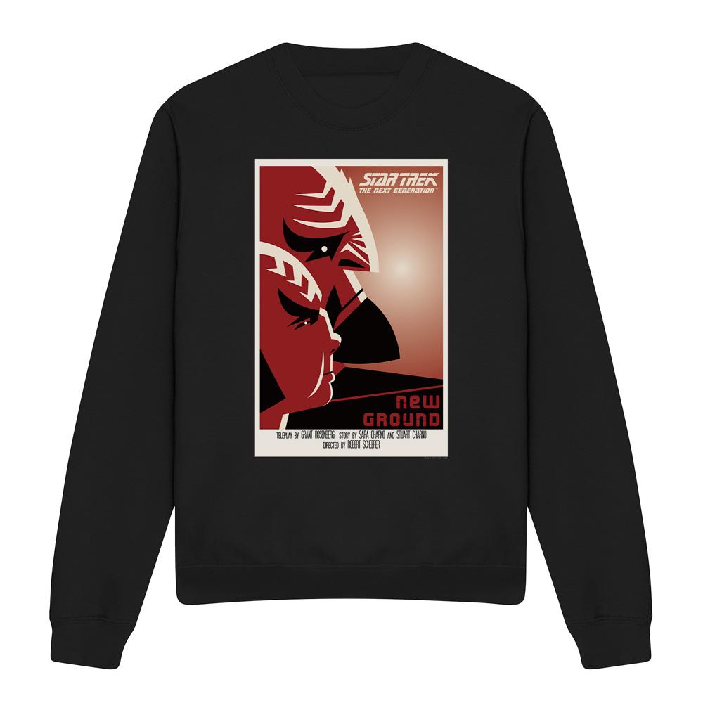Black - Front - Star Trek Unisex Adult The Next Generation Season 5 Episode 10 Sweatshirt