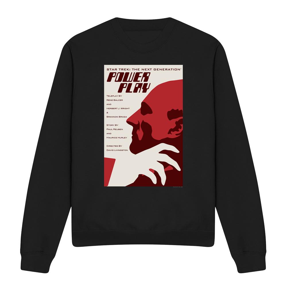 Black - Front - Star Trek Unisex Adult The Next Generation Season 5 Episode 15 Sweatshirt